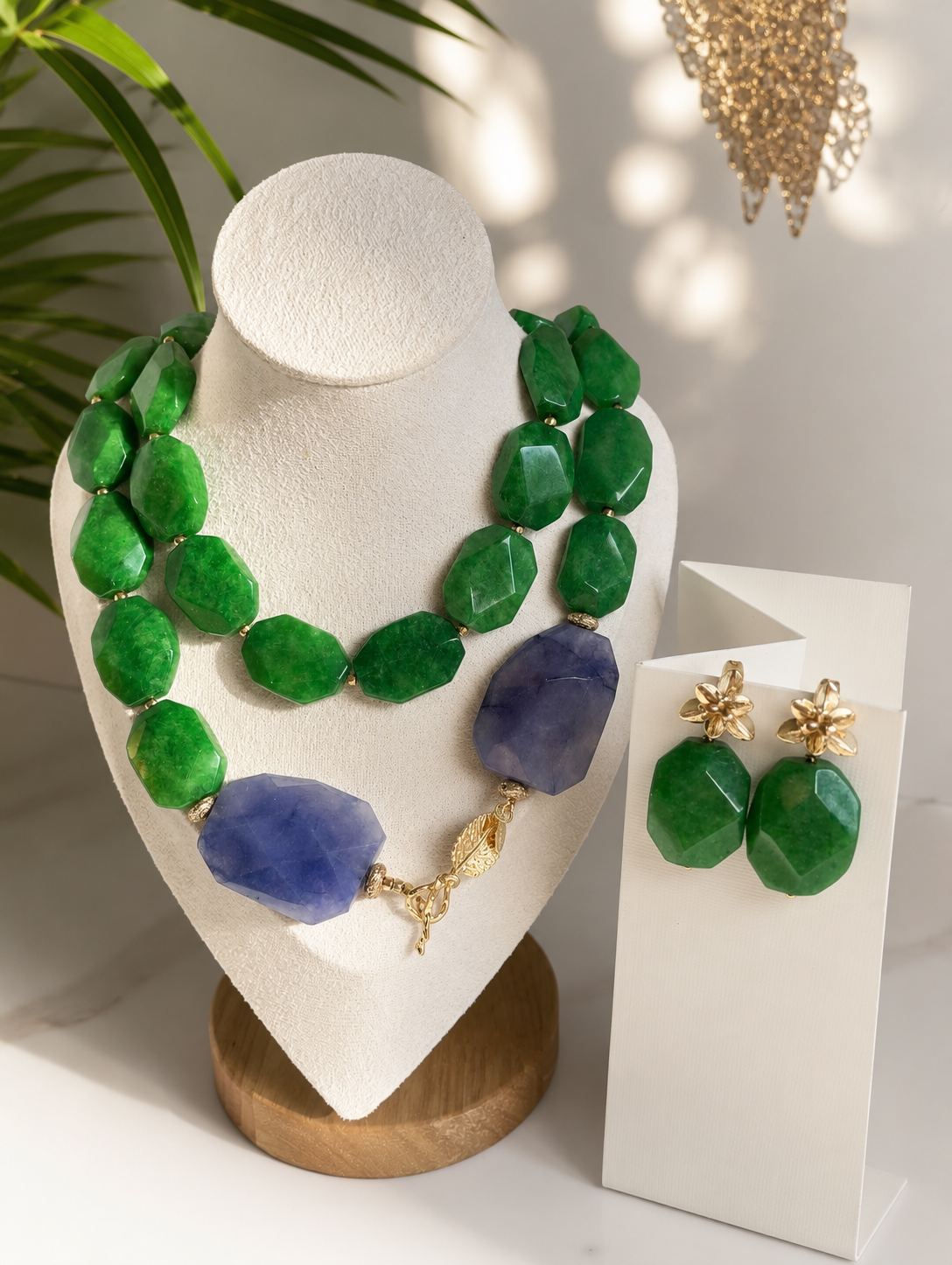 " ORIGEN "Double-Wrap Necklace and Earrings Set