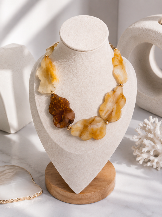 Raíz Dorada Agate Choker