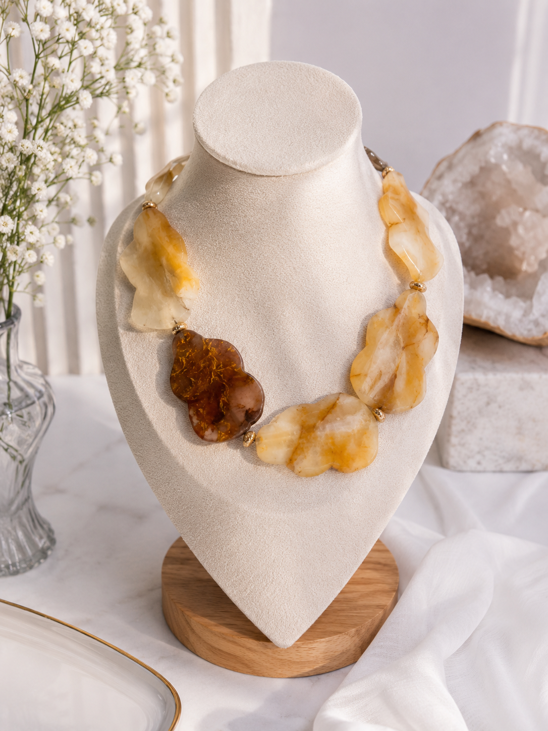 Raíz Dorada Agate Choker