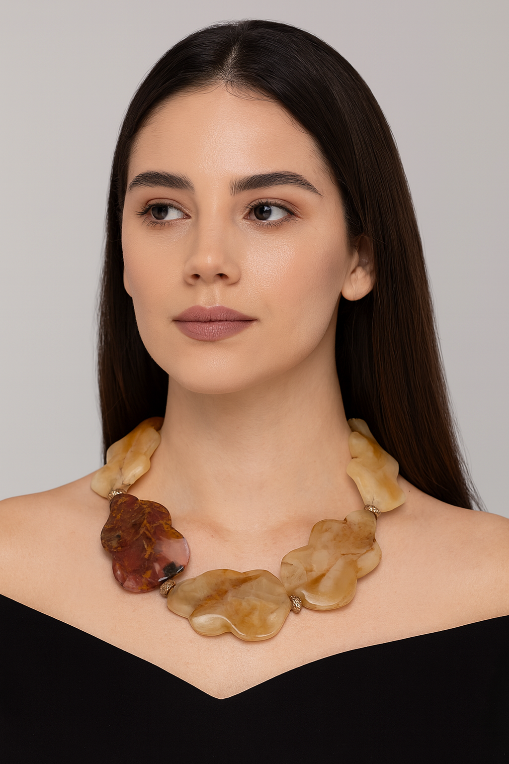 Raíz Dorada Agate Choker