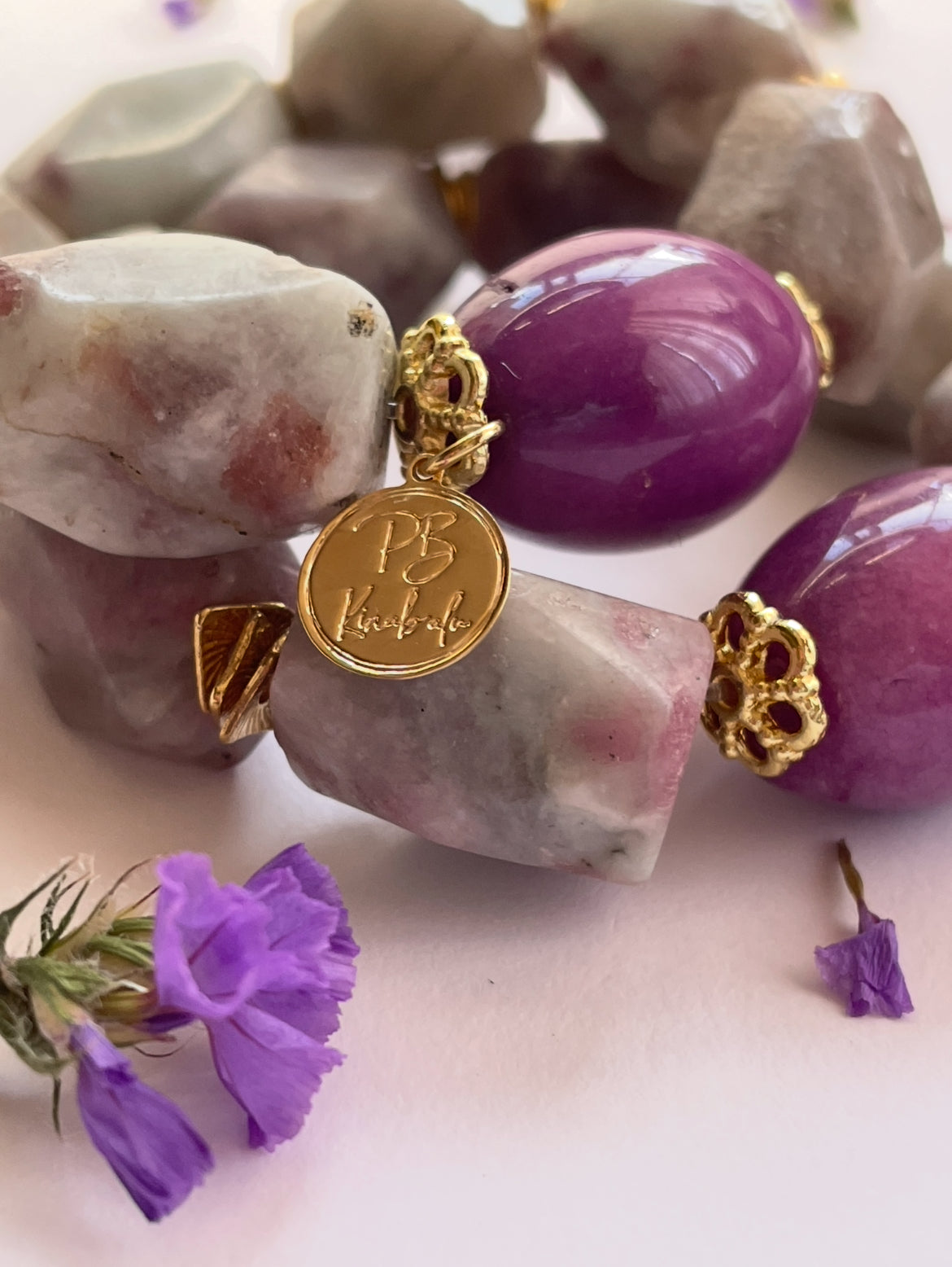 Pulseras “Mystic Lila” Jasper & Purple Agate Bracelet Set (Sold Separately)