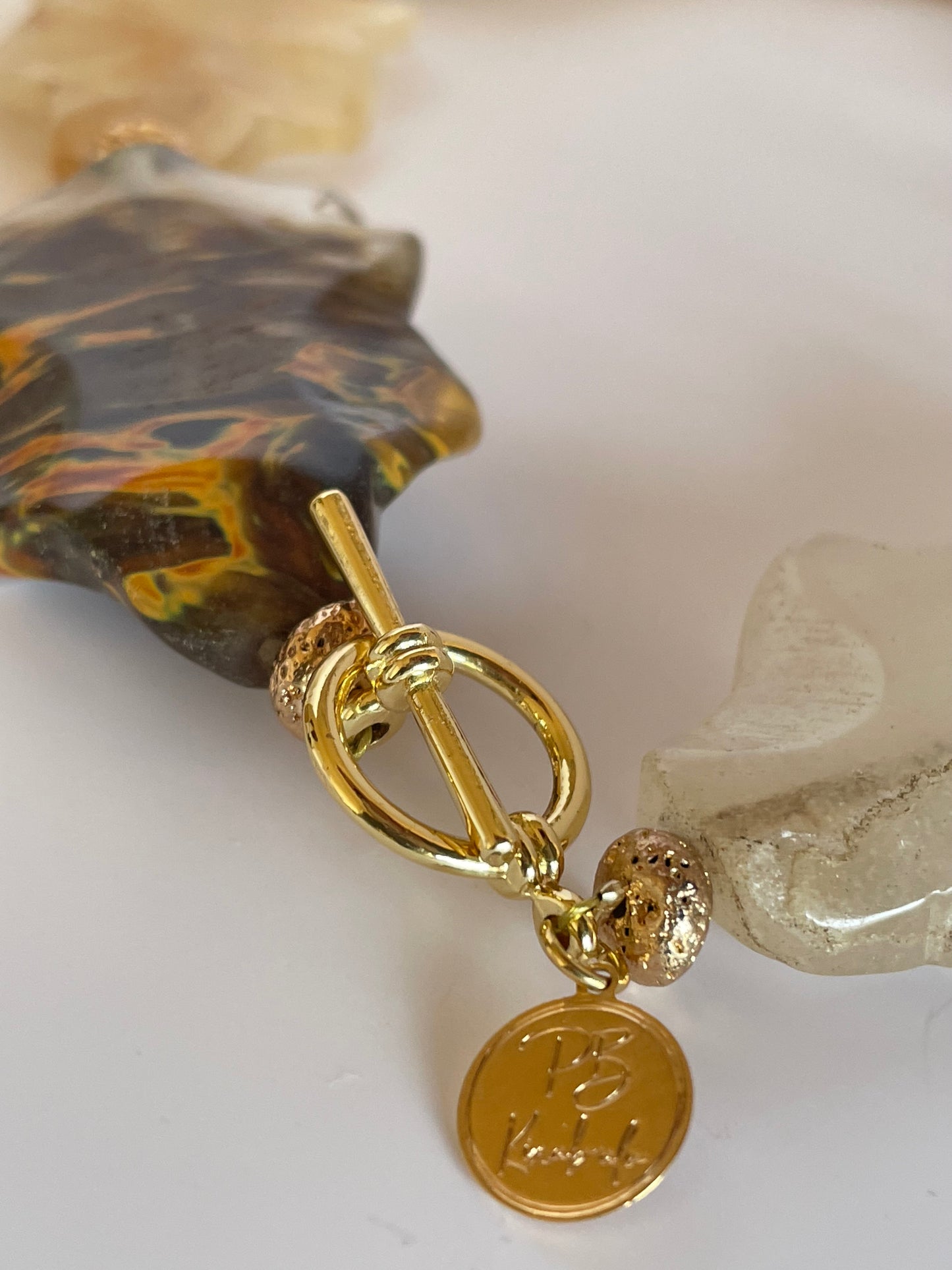 Raíz Dorada Agate Choker